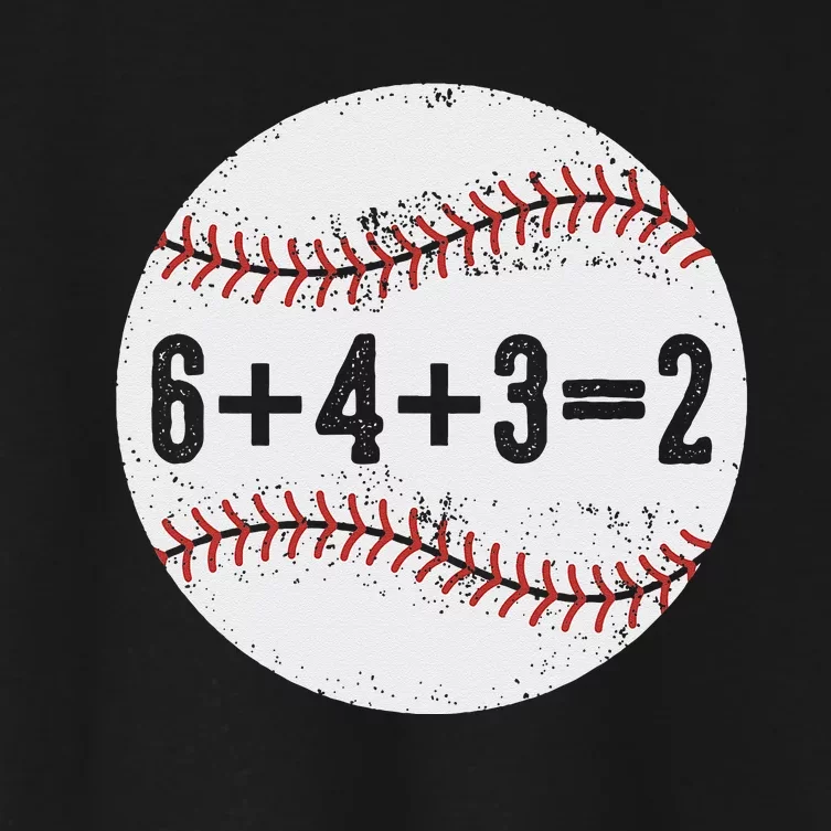 Funny 6+4+3=2 Double Play Baseball Gift Women's Crop Top Tee