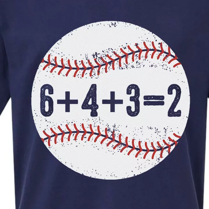 Funny 6+4+3=2 Double Play Baseball Gift Sueded Cloud Jersey T-Shirt