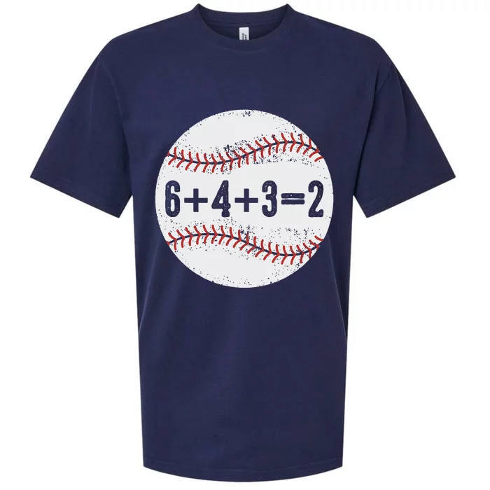 Funny 6+4+3=2 Double Play Baseball Gift Sueded Cloud Jersey T-Shirt