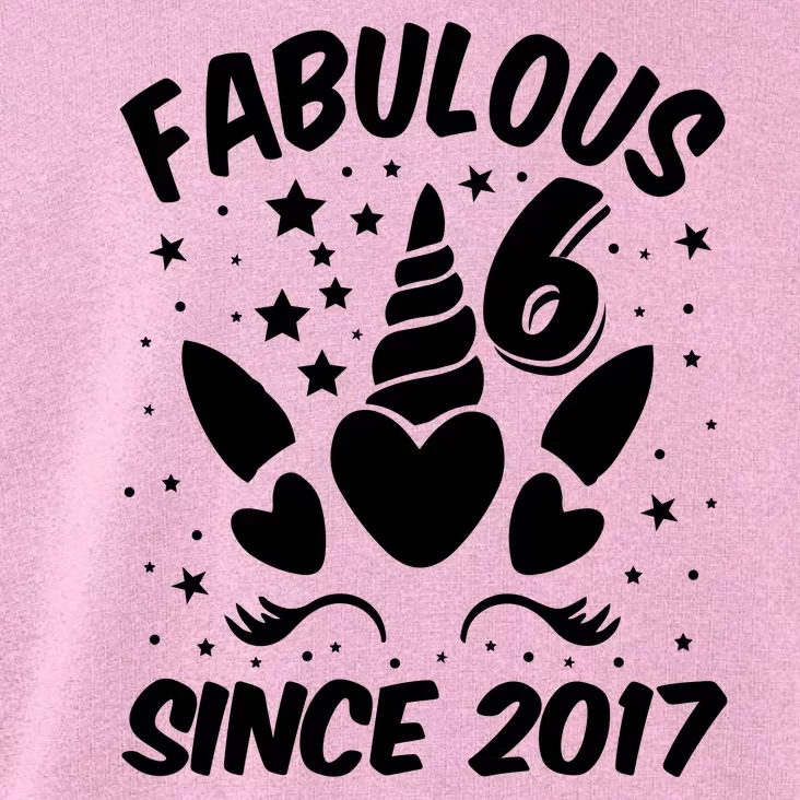 Fabulous 6 Since 2017 Unicorn Birthday Toddler Hoodie