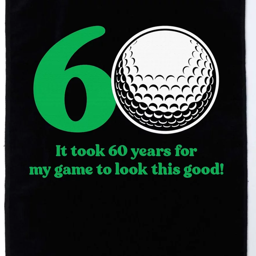 Funny 60 Year Old Golfer Since 1962 60th Birthday Platinum Collection Golf Towel