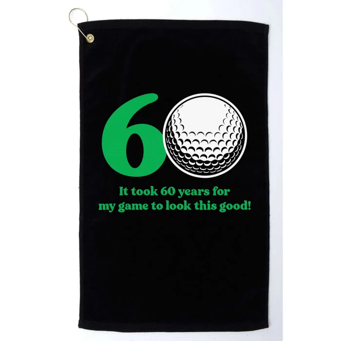 Funny 60 Year Old Golfer Since 1962 60th Birthday Platinum Collection Golf Towel