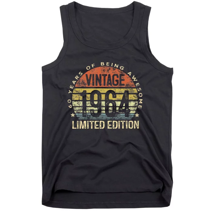 Funny 60 Year Old Gifts Vintage 1964 Limited Edition 60th Birthday Tank Top