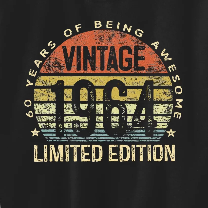 Funny 60 Year Old Gifts Vintage 1964 Limited Edition 60th Birthday Kids Sweatshirt