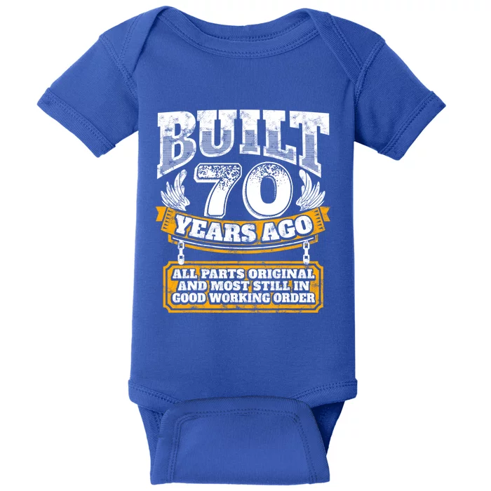 Funny 70th Birthday Gift BDay Gift Saying Age 70 Year Joke Baby Bodysuit