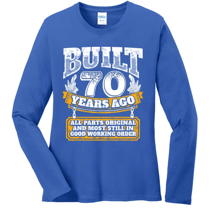 Funny 70th Birthday Gift BDay Gift Saying Age 70 Year Joke Ladies Long Sleeve Shirt