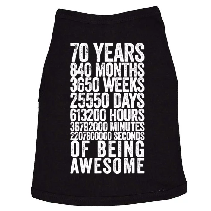 Funny 70th Birthday Old Meter Funny 70 Year Old Gifts Doggie Tank