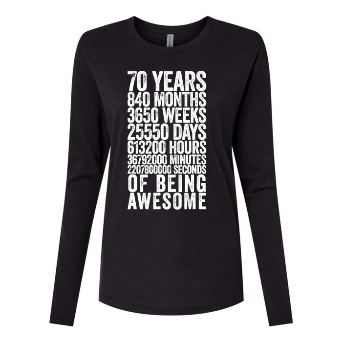 Funny 70th Birthday Old Meter Funny 70 Year Old Gifts Womens Cotton Relaxed Long Sleeve T-Shirt