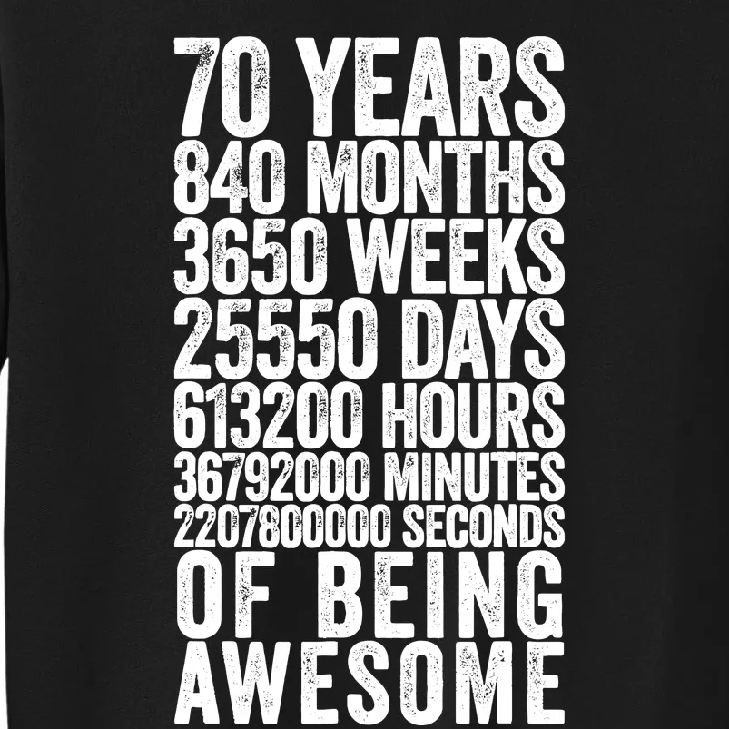 Funny 70th Birthday Old Meter Funny 70 Year Old Gifts Tall Sweatshirt