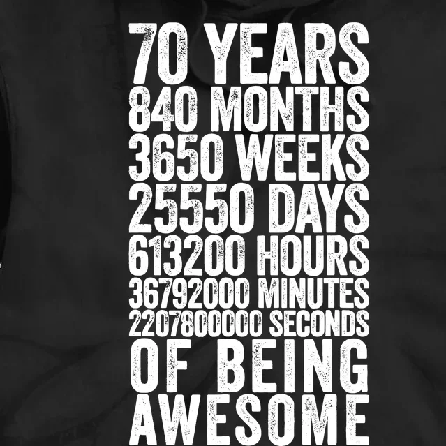 Funny 70th Birthday Old Meter Funny 70 Year Old Gifts Tie Dye Hoodie