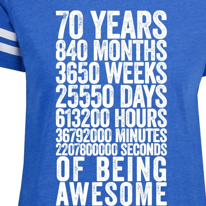 Funny 70th Birthday Old Meter Funny 70 Year Old Gifts Enza Ladies Jersey Football T-Shirt