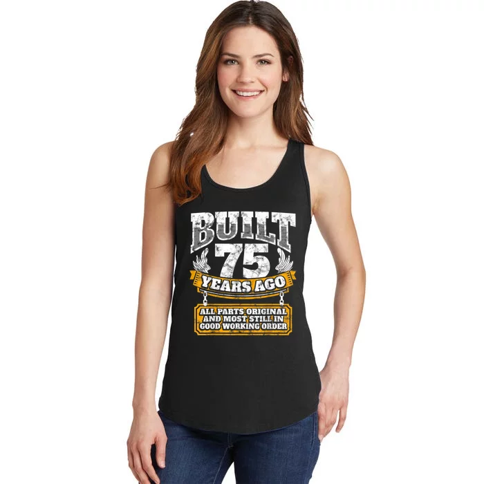 Funny 75th Birthday, BDay Gift Saying Age 75 Year Joke Ladies Essential Tank