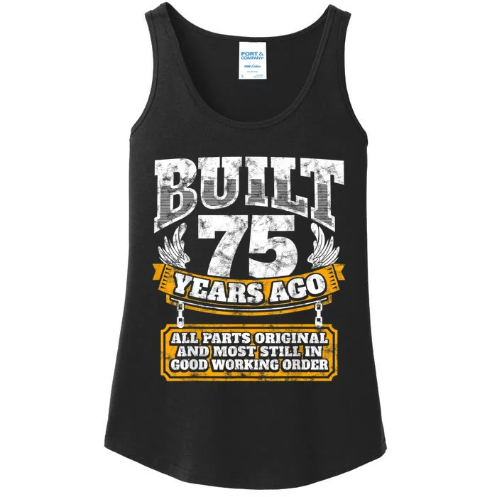 Funny 75th Birthday, BDay Gift Saying Age 75 Year Joke Ladies Essential Tank