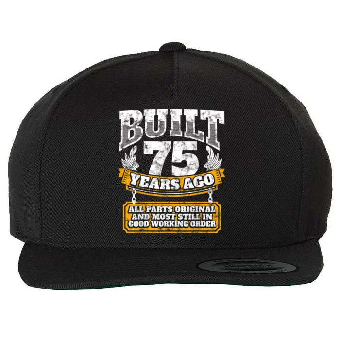 Funny 75th Birthday, BDay Gift Saying Age 75 Year Joke Wool Snapback Cap