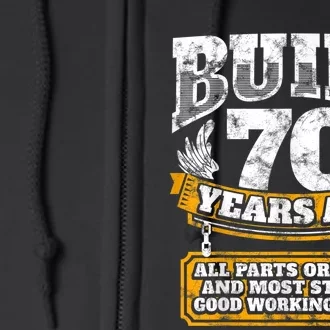 Funny 70th Birthday Shirt B-Day Gift Saying Age 70 Year Joke Full Zip Hoodie