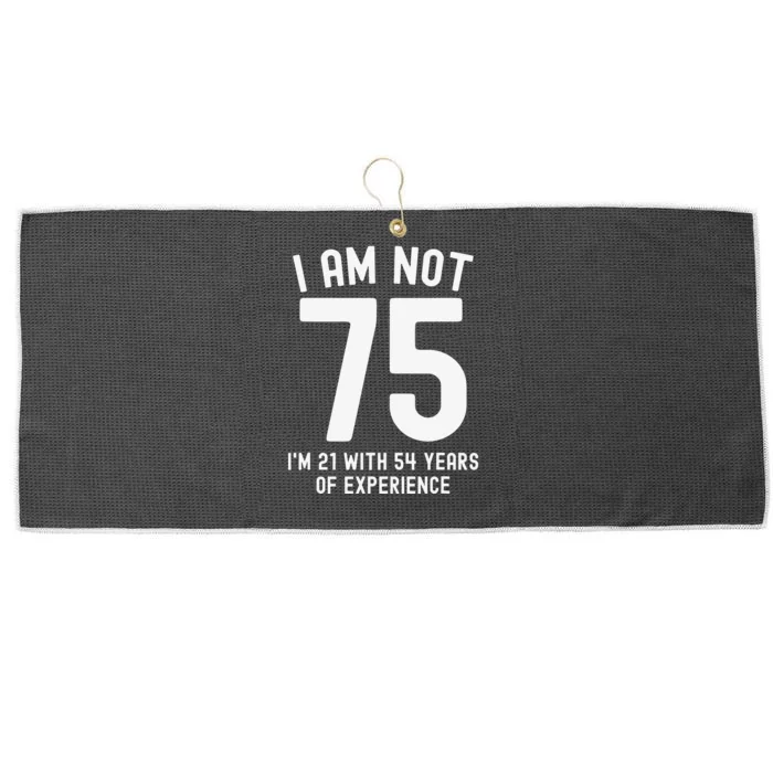 Funny 75th Birthday Vintage 75 Year Old Large Microfiber Waffle Golf Towel