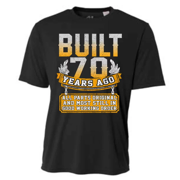 Funny 70th Birthday Meaningful Gift Bday Gift Saying Age 70 Year Joke Funny Gif Cooling Performance Crew T-Shirt