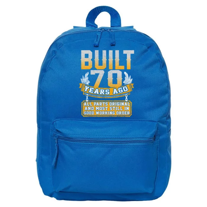 Funny 70th Birthday Meaningful Gift Bday Gift Saying Age 70 Year Joke Funny Gif 16 in Basic Backpack