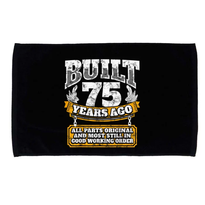 Funny 75th Birthday Present Shirt B-Day Gift Saying Age 75 Year Joke Microfiber Hand Towel