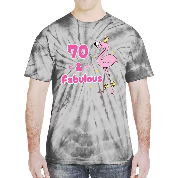 Funny 70th Bday Flamingo 1953 Birthday Gifts for Wo Tie-Dye T-Shirt