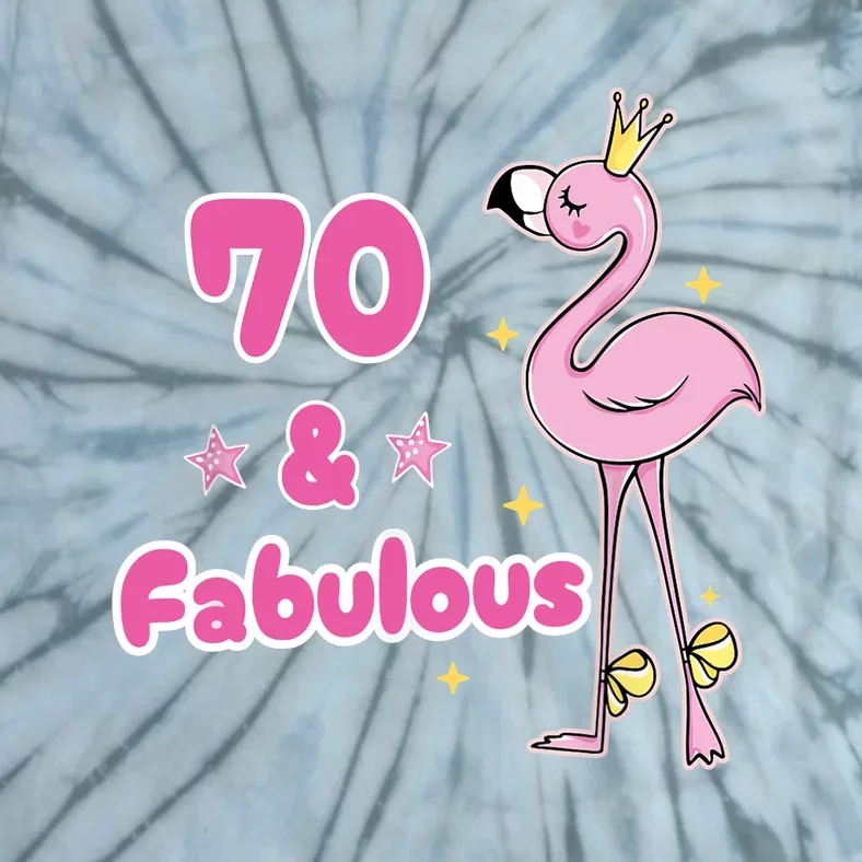 Funny 70th Bday Flamingo 1953 Birthday Gifts for Wo Tie-Dye T-Shirt