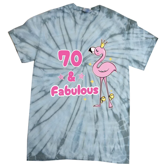 Funny 70th Bday Flamingo 1953 Birthday Gifts for Wo Tie-Dye T-Shirt