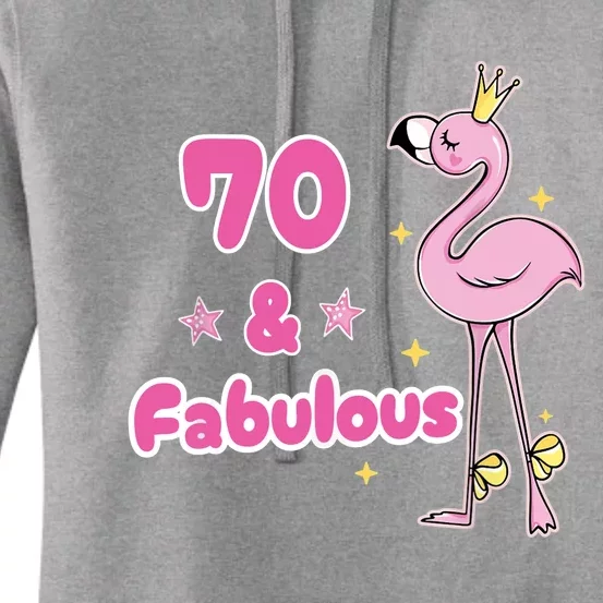 Funny 70th Bday Flamingo 1953 Birthday Gifts for Wo Women's Pullover Hoodie