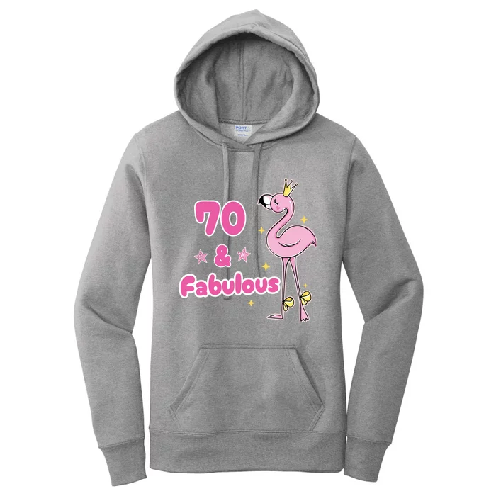 Funny 70th Bday Flamingo 1953 Birthday Gifts for Wo Women's Pullover Hoodie