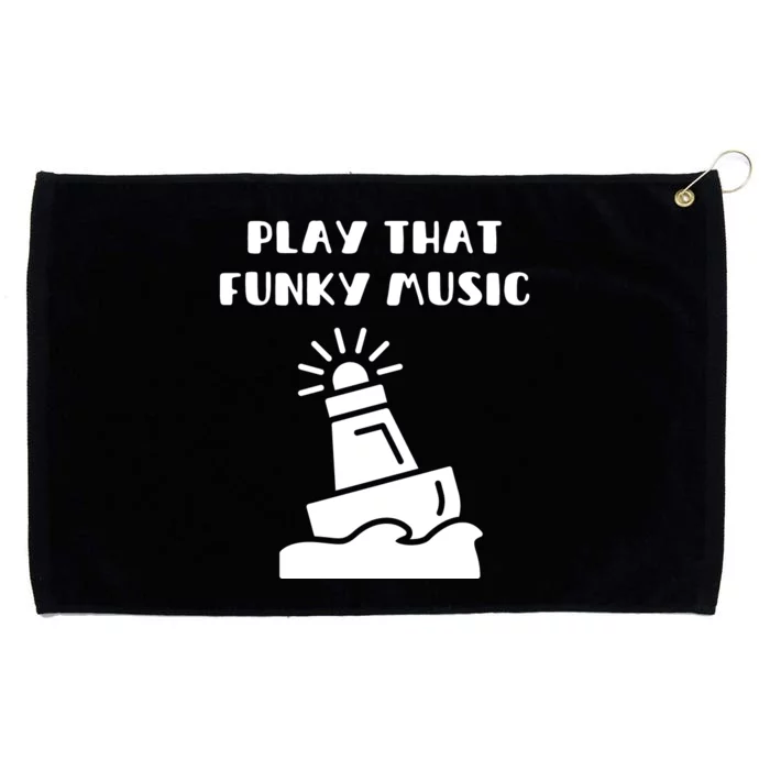 Funny 70s Retro Disco Play That Funky Music Grommeted Golf Towel