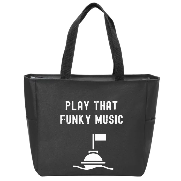 Funny 70s Retro Disco Play That Funky Music Zip Tote Bag