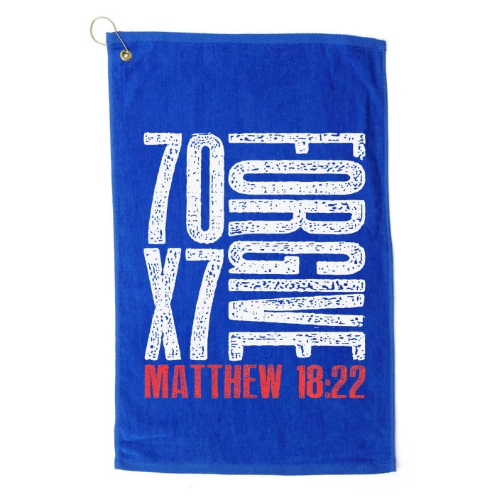 Forgive 70 X 7 Times Seventy Times Seven Jesus Matthew 1822 Platinum Collection Golf Towel