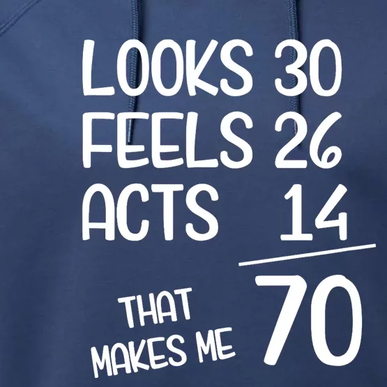 Funny 70 Year Old 70th Birthday Born In 1953 Performance Fleece Hoodie