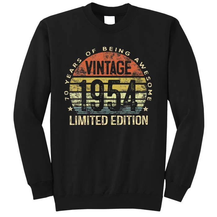 Funny 70 Year Old Gifts Vintage 1954 Limited Edition 70th Birthday Tall Sweatshirt