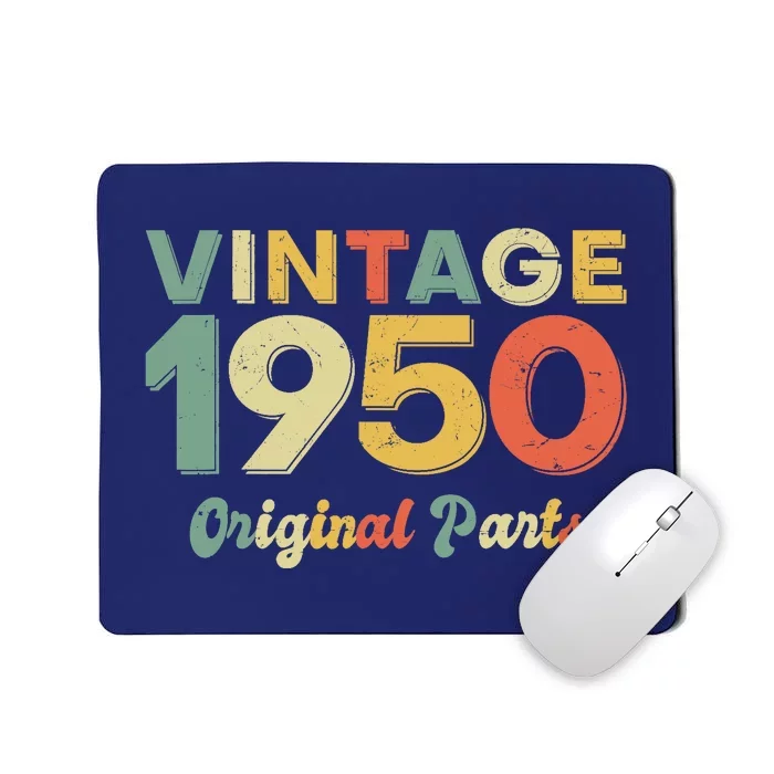 Funny 73 Years Old Born In 1950 Original Parts 73rd Birthday Mousepad