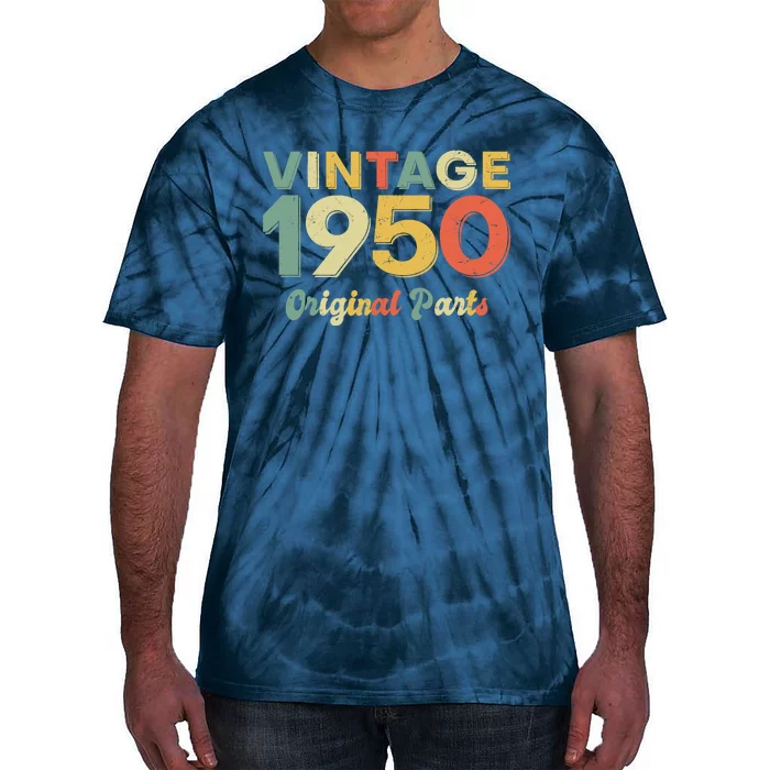 Funny 73 Years Old Born In 1950 Original Parts 73rd Birthday Tie-Dye T-Shirt