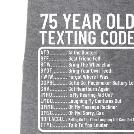 Funny 75 Year Old Texting Code Birthday Doggie 3-End Fleece Hoodie