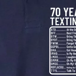 Funny 70 Year Old Texting Code Birthday Softstyle Adult Sport Polo