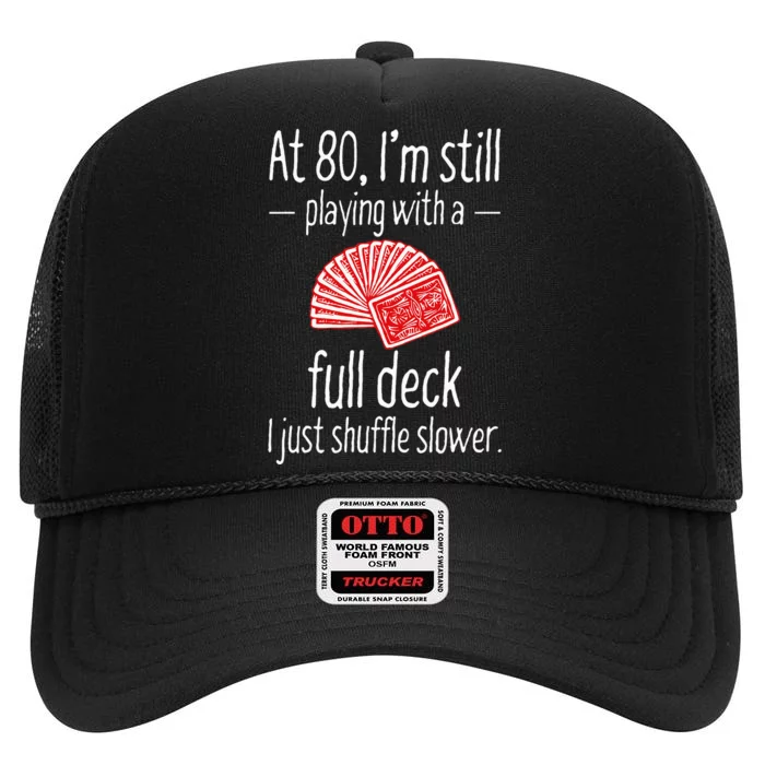 Funny 80th Birthday Gift 80 Year Old Cards High Crown Mesh Trucker Hat