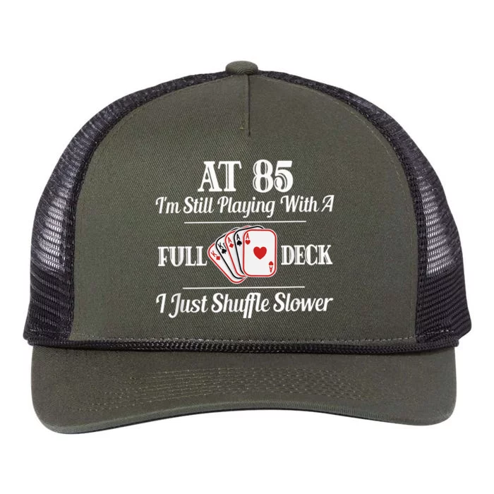 Funny 85th Birthday Present Gift  - 85 Year Old Cards Shirt Retro Rope Trucker Hat Cap