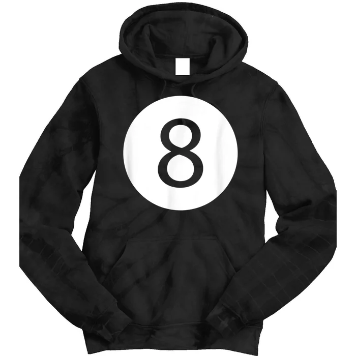 Funny 8 Ball Magic Eight Ball Billiards Pool Black Tie Dye Hoodie