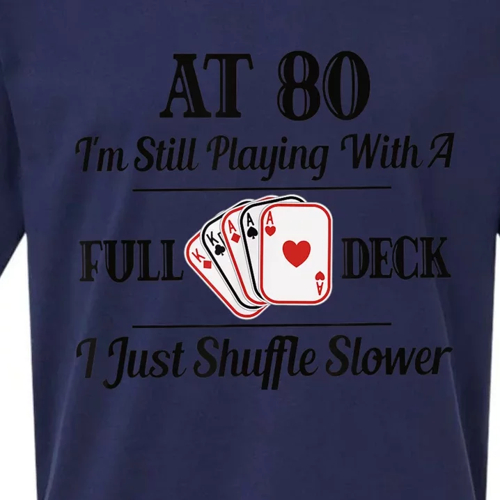 Funny 80th Birthday Gift  - 80 Year Old Cards Shirt Sueded Cloud Jersey T-Shirt