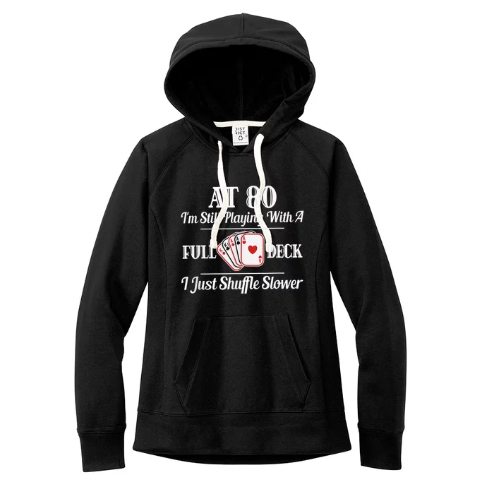 Funny 80th Birthday Gift  - 80 Year Old Cards Shirt Women's Fleece Hoodie