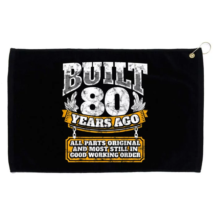 Funny 80th Birthday Shirt B-Day Gift Saying Age 80 Year Joke Grommeted Golf Towel