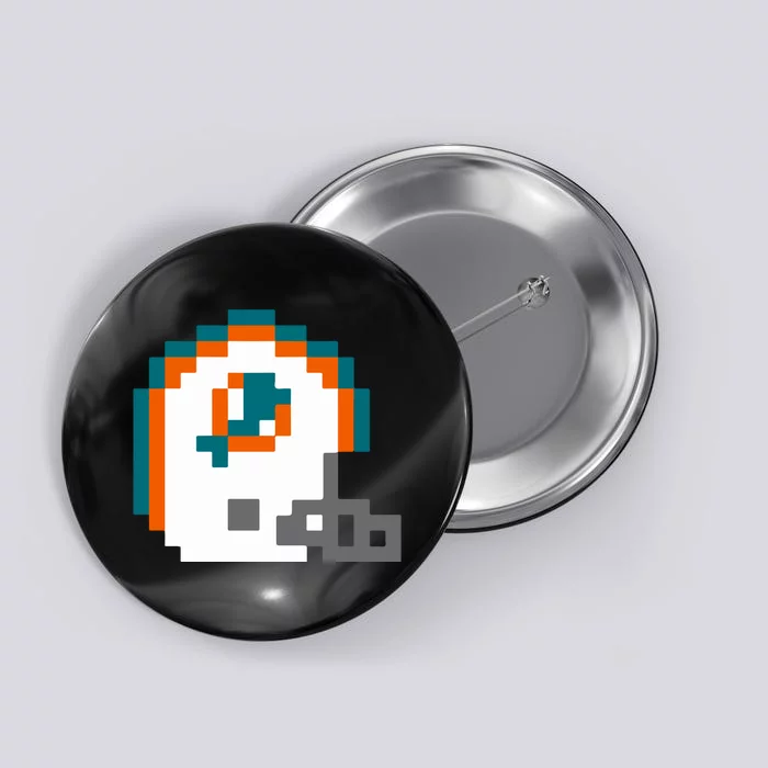 Funny 8 Bit Miami Helmet Gift For Dolphins Sport Button