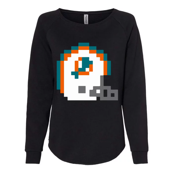 Funny 8 Bit Miami Helmet Gift For Dolphins Sport Womens California Wash Sweatshirt