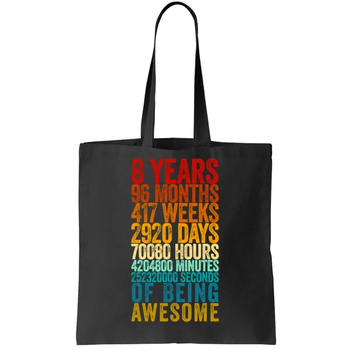 Funny 8th Birthday Old Meter Funny 8 Year Old Gifts Tote Bag