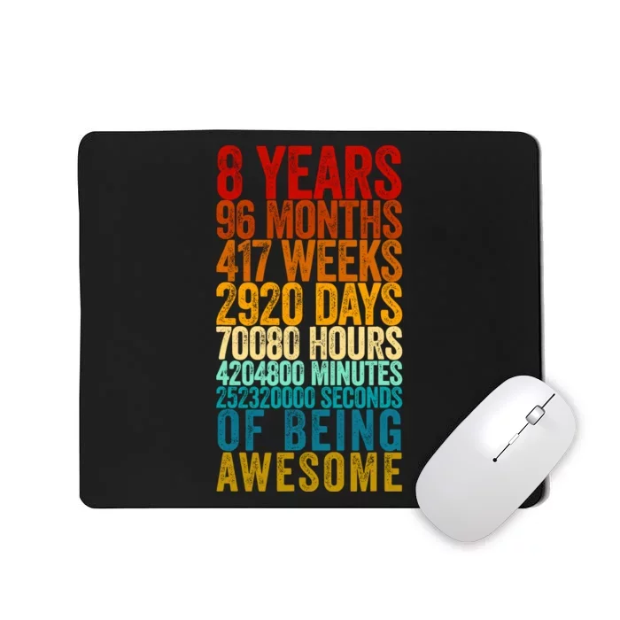 Funny 8th Birthday Old Meter Funny 8 Year Old Gifts Mousepad