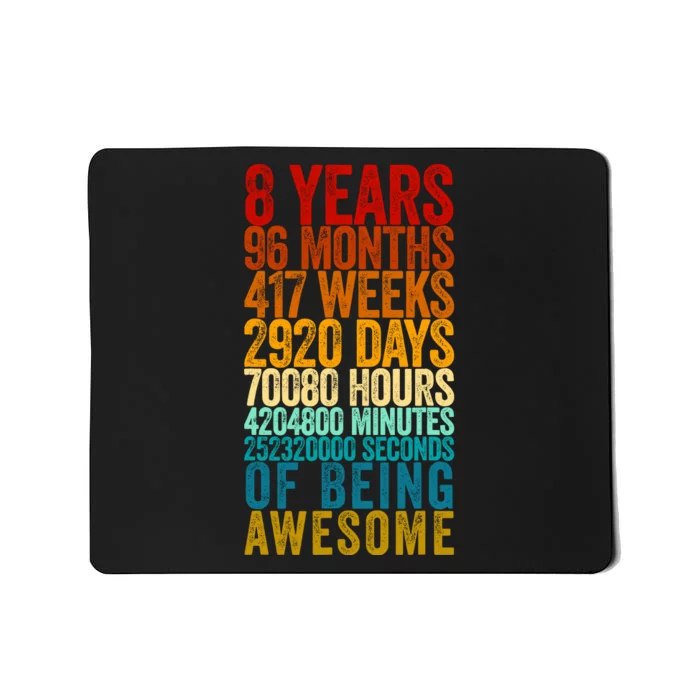 Funny 8th Birthday Old Meter Funny 8 Year Old Gifts Mousepad