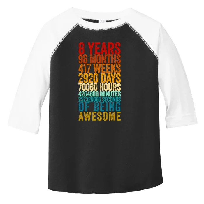 Funny 8th Birthday Old Meter Funny 8 Year Old Gifts Toddler Fine Jersey T-Shirt