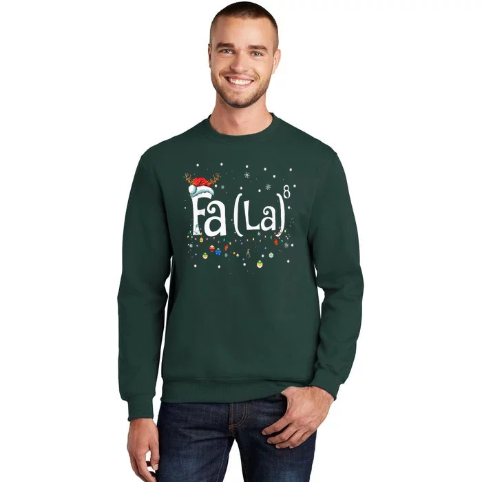 Fa 8 Funny Christmas Santa Fa La Math Gift Tall Sweatshirt